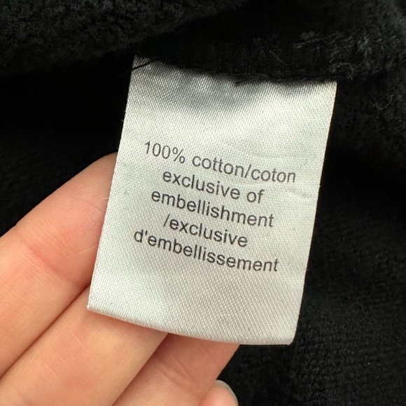 PAM & GELA Black Lace-Up Sleeve Sweatshirt / Sweater - Picture 5 of 5